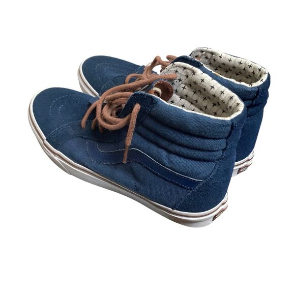 Vans Sk8 Hi High Top Sneakers Skate Classic Navy Suede Canvas Mens 8.5 Womens 10 - Picture 9 of 16